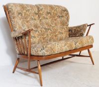 MID CENTURY ERCOL EVERGREEN BLOND ELM SOFA SETTEE