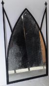 CONTEMPORARAY GOTHIC METAL ARCHED WALL MIRROR