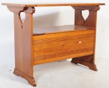 1920S OAK JACOBEAN REVIVAL HALL SETTLE MONKS BENCH