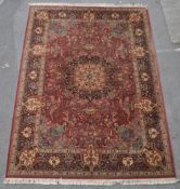 LARGE 20TH CENTURY PERSIAN ISLAMIC KASHAN CARPET