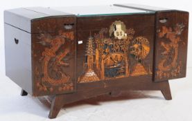 EARLY 20TH CENTURY CARVED CHINESE CAMPHOR WOOD CHEST