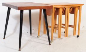 MID 20TH CENTURY NEST OF TABLES WITH A OCCASIONAL TABLE