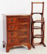 QUEEN ANNE WALNUT CHEST & EDWARDIAN CAKE STAND