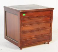 MID 20TH CENTURY LEATHER DESK TOP OFFICE FILING DRAWERS