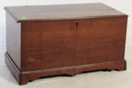 18TH CENTURY ELM / OAK WOOD COFFER CHEST - BLANKET BOX