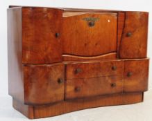 VINTAGE 20TH CENTURY ART DECO 1930S WALNUT COCTAIL CABINET