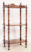 VICTORIAN 19TH CENTURY MAHOGANY WHATNOT ETAGERE