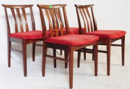FOUR MID CENTURY DANISH TEAK DINING CHAIRS