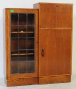 1930S ART DECO GOLDEN OAK COCKTAIL DRINKS CABINET