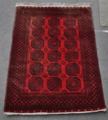 MID 20TH CENTURY AFGHAN AQCHA RUG