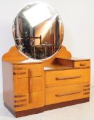 1930S ART DECO OAK DRESSING TABLE CHEST