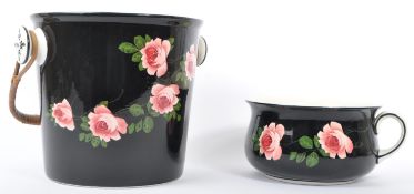 EALRY 20TH CENTURY BRISTOL POTTERY BED PAN & SLOP PAIL