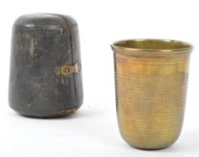 EARLY 20TH CENTURY WWI BRASS DRINKING VESSEL