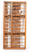 EARLY 20TH CENTURY CHINESE WOODEN & BRASS ABACUS