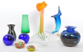 COLLECTION OF ART GLASS - MURANO - MILLEFIORI - SEGUSO