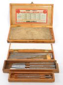 TWO BOXED SETS OF MOORE & WRIGHT ENGINEER'S BEARING SCRAPERS