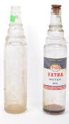 ESSO EXTRA AND ESSOLUBE 1 QUART MOTOR OIL GLASS BOTTLES