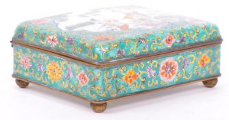 1920S CHINESE ENAMELLED CLOISONNE CIGARETTE BOX