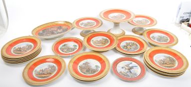 COLLECTION OF 19TH CENTURY PRATTWARE PLATES & TAZZAS