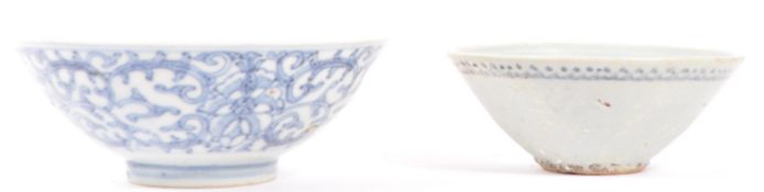 TWO 19TH CENTURY & LATER CHINESE HAND PAINTED BOWL
