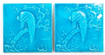TWO LATE 19TH / EARLY 20TH CENTURY POTTERY TILES