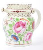 BRISTOL 19TH CENTURY SIGNED EARTHENWARE PUZZLE JUG