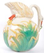 VICTORIAN 19TH CENTURY CERAMIC POTTERY SWAN JUG