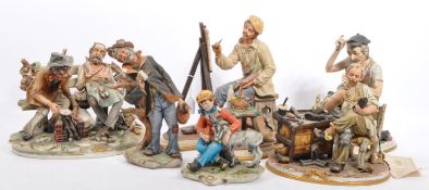 COLLECTION OF SIX CAMPODIMONTE ITALIAN FIGURES