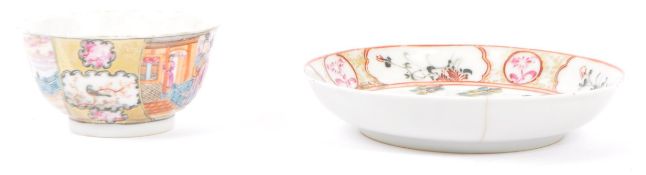 19TH CENTURY CHINESE HAND PAINTED TEA BOWL & SAUCER