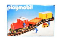 VINTAGE PLAYMOBIL 4025 DIESEL FREIGHT TRAIN TRAINSET