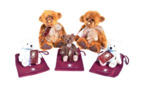 TEDDY BEARS - COLLECTION OF X5 CHARLIE BEARS