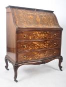 MARQUETRY INLAID PIEDMONT ITALIAN BUREAU DESK