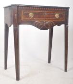 19TH CENTURY GEORGE III MAHOGANY INLAID SIDE TABLE