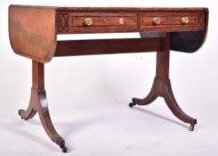 19TH CENTURY GEORGE III MAHOGANY SOFA TABLE DESK