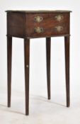 19TH CENTURY VICTORIAN MAHOGANY LADIES SEWING TABLE