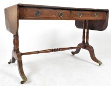19TH CENTURY GEORGE III MAHOGANY SOFA TABLE DESK