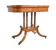 WILLIAM IV ROSEWOOD & SATINWOOD CROSSBANDED GAME TABLE