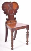 19TH CENTURY VICTORIAN MAHOGANY HALL CHAIR