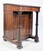 19TH CENTURY ROSEWOOD DAVENPORT WRITING TABLE DESK