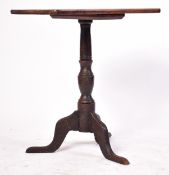 19TH CENTURY GEORGE III MAHOGANY TILT TOP TABLE