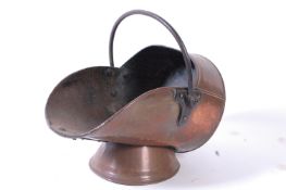 VICTORIAN 19TH CENTURY COPPER COAL SCUTTLE