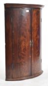 19TH CENTURY GEORGE III FLAME MAHOGANY HANGING CUPBOARD