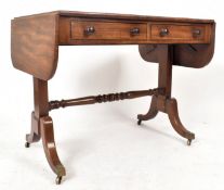 19TH CENTURY GEORGE III MAHOGANY SOFA TABLE DESK