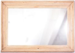 LARGE 20TH CENTURY OAK FRAMED MIRROR