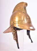 EARLY 20TH CENTURY AUSTRALIAN BRASS FIREMAN'S HELMET