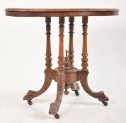 19TH CENTURY VICTORIAN WALNUT TILT TOP LOO TABLE