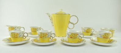 OSBORNE - VINTAGE MID CENTURY YELLOW FLORAL TEA SERVICE