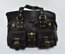 VINTAGE STUDDED BROWN LEATHER MULBERRY HANDBAG