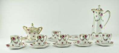 NORITAKE - VINTAGE PORCELAIN TEA SERVICE WITH FLORAL DETAIL