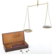 EARLY 20TH CENTURY BOXED APOTHECARY SCALES